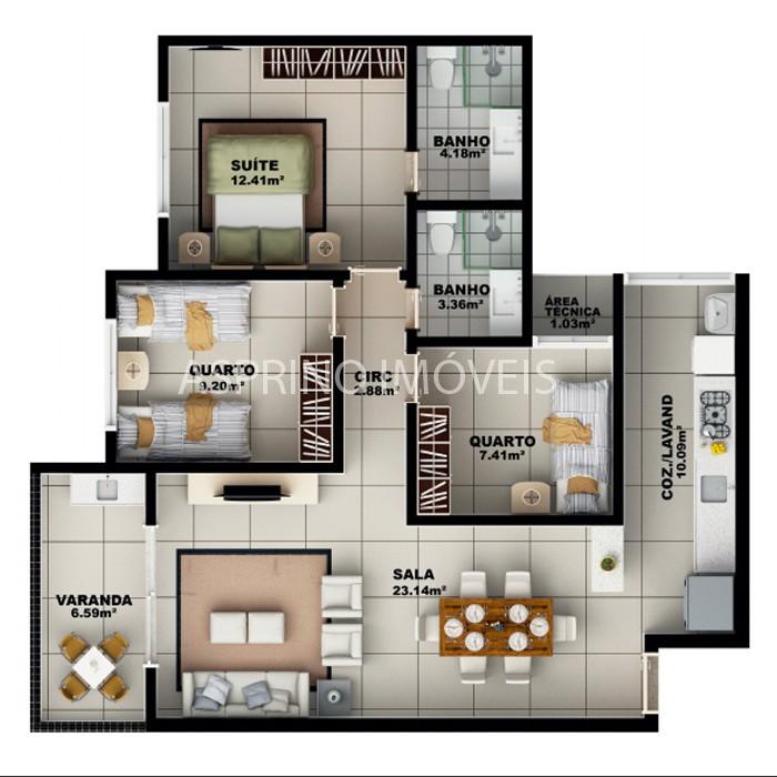 Apartamento à venda com 3 quartos, 90m² - Foto 14
